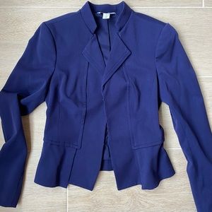 WHBM Navy Blue Skirt and Suit Jacket SET